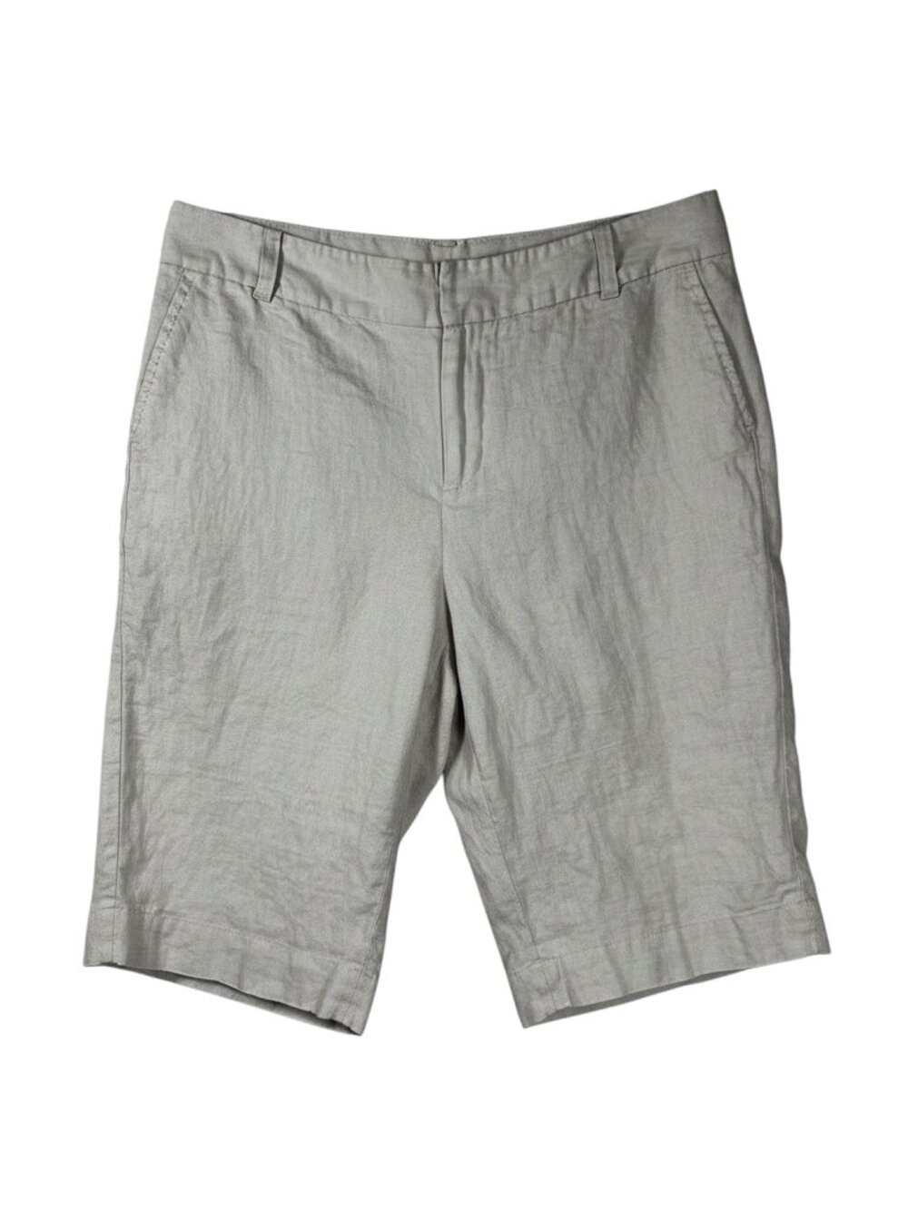 For The Republic 100% Linen Bermuda Walking Shorts Beige Size 10